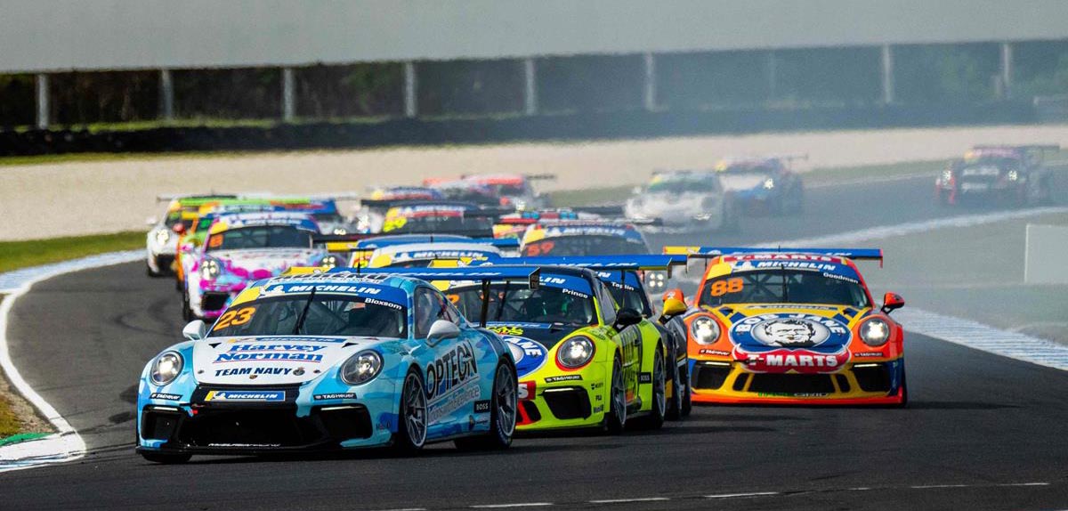Thrilling Night Racing Returns: Porsche Michelin Sprint Challenge Set for Round Two at Sydney Motorsport Park