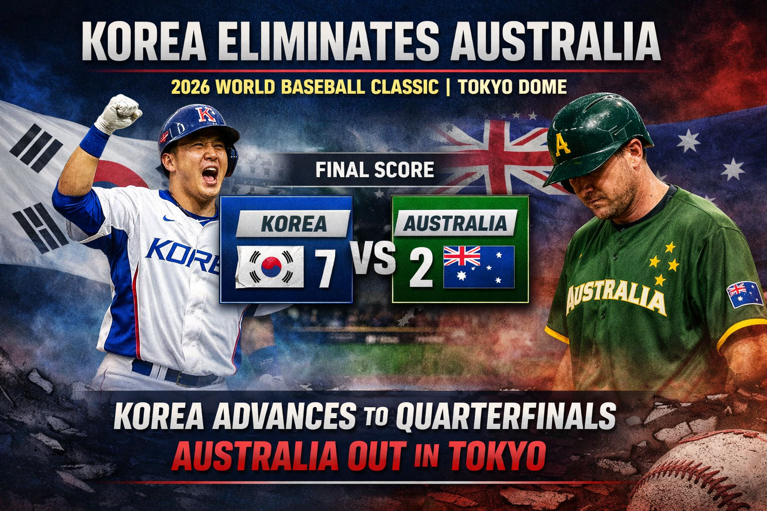 Korea Eliminates Australia in 2026 World Baseball Classic Clash