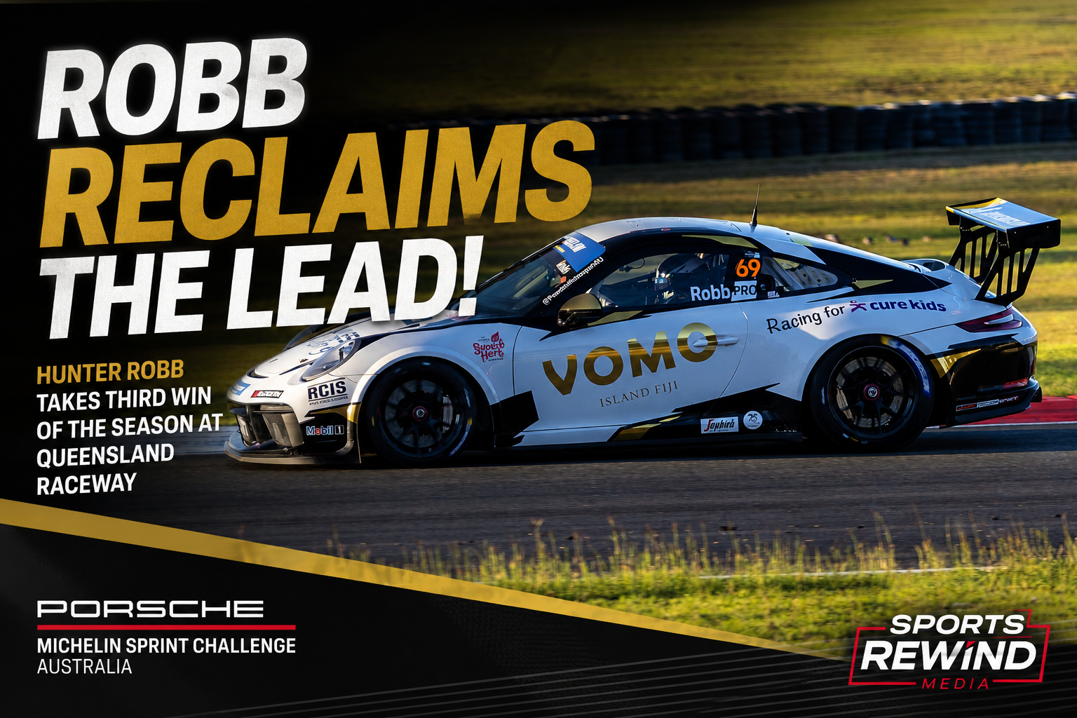 Robb Charges to Third Sprint Challenge Victory at Queensland Raceway