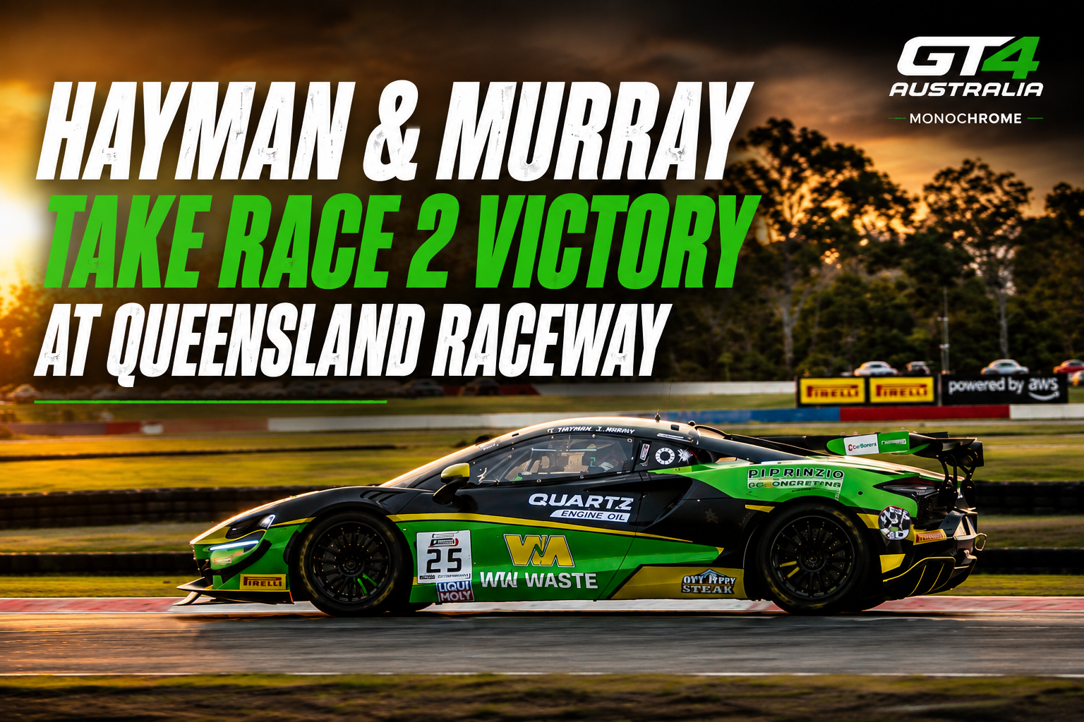 Hayman and Murray Charge to Queensland Raceway GT4 Victory