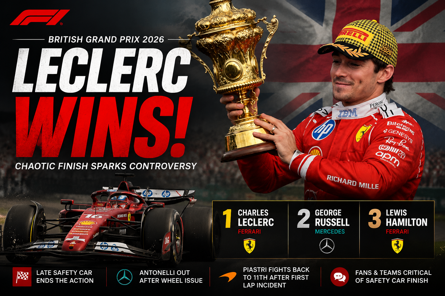 leclerc wins Brittish GP
