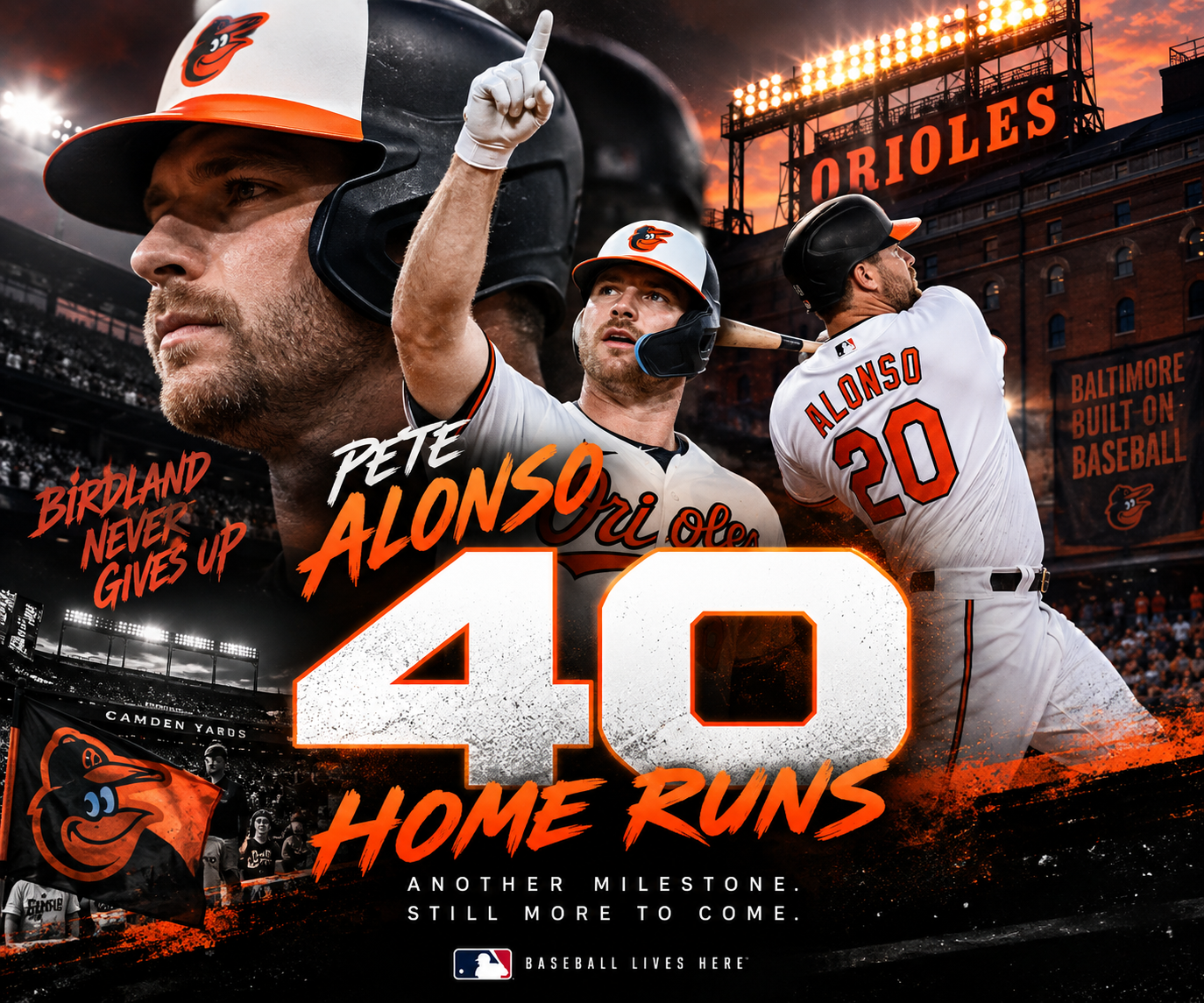 Pete Alonso Smashes 40th Home Run as Orioles Rally Past the Blue Jays