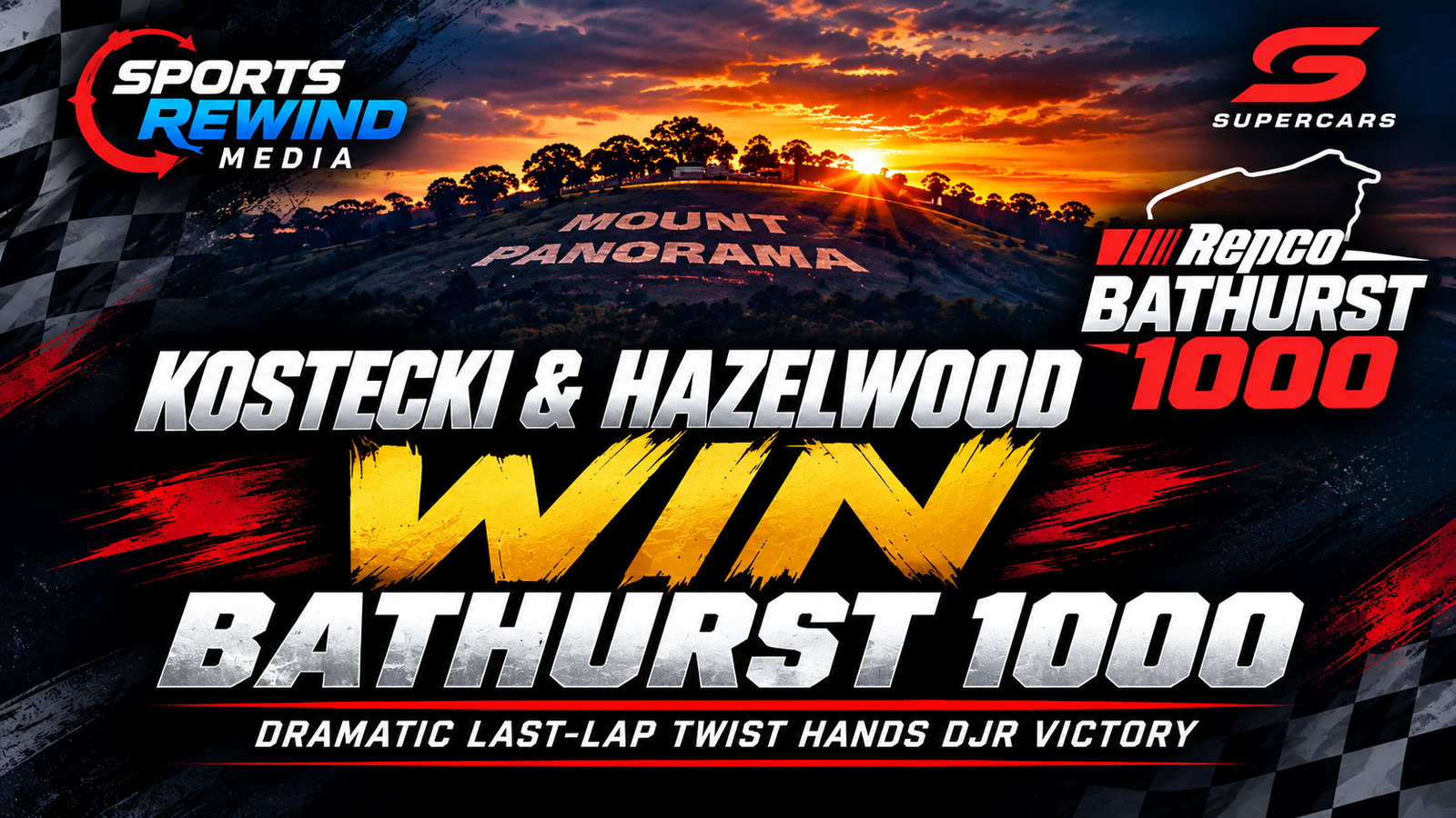 Kostecki and Hazelwood Secure Ultimate Bathurst 1000 Victory in Last-Lap Thriller